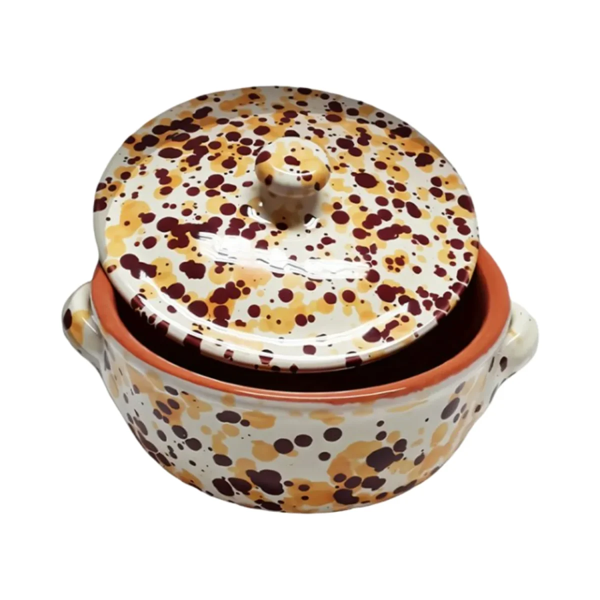 Casseruola in Terracotta con Coperchio Made in Italy - Linea Familia per Cucina Sana - Adatta a Forno e Gas - immagine 3