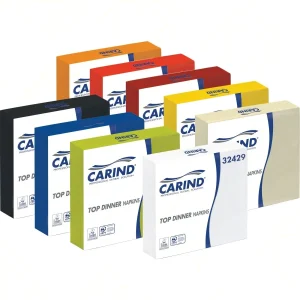 Carind Tovaglioli Fazzoletti di Carta 2 Veli 38x38cm Top Dinner in Cellulosa Eleganti Grandi Piega 1/4