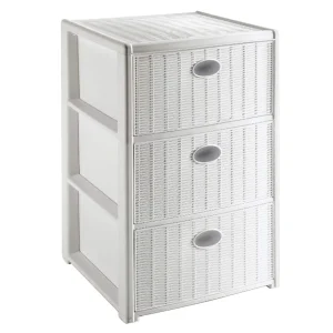 Stefanplast Cassettiera In Plastica Portaoggetti Elegance 3 Cassetti 40×40×60H Cm Colorato