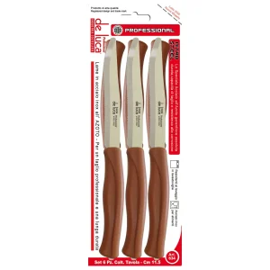 De Luca Coltellerie Coltelli Tavola Conf.6 Pz. Nitro Steel Set di Coltelli da Tavola in Acciaio Nitrurato