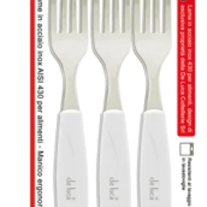 De Luca Coltellerie Forchetta Tavola Man. Plastica Conf. 6 Pz. Set di Forchette in Plastica per Tavola