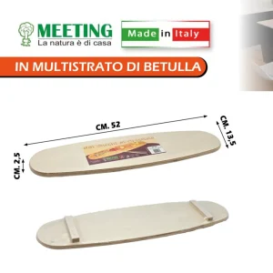 Meeting Legno Tagliere Ellix Ovale Meeting in Legno di Faggio e Multistrato, Design Elegante e Funzionale