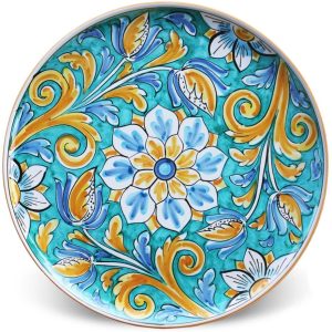 PIATTO DA PORTATA CERAMICA DECORATA CALTAGIRONE – VENDICARI