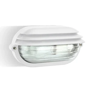 PALPEBRA OVALE Applique Grande Ovale E27, Alluminio Pressofuso, Vetro Trasparente, IP54, 287x169x132 mm