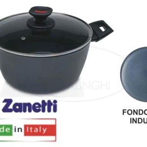 Zanetti Casseruola Antiaderente con Coperchio Evolution per Induzione in Diverse Misure