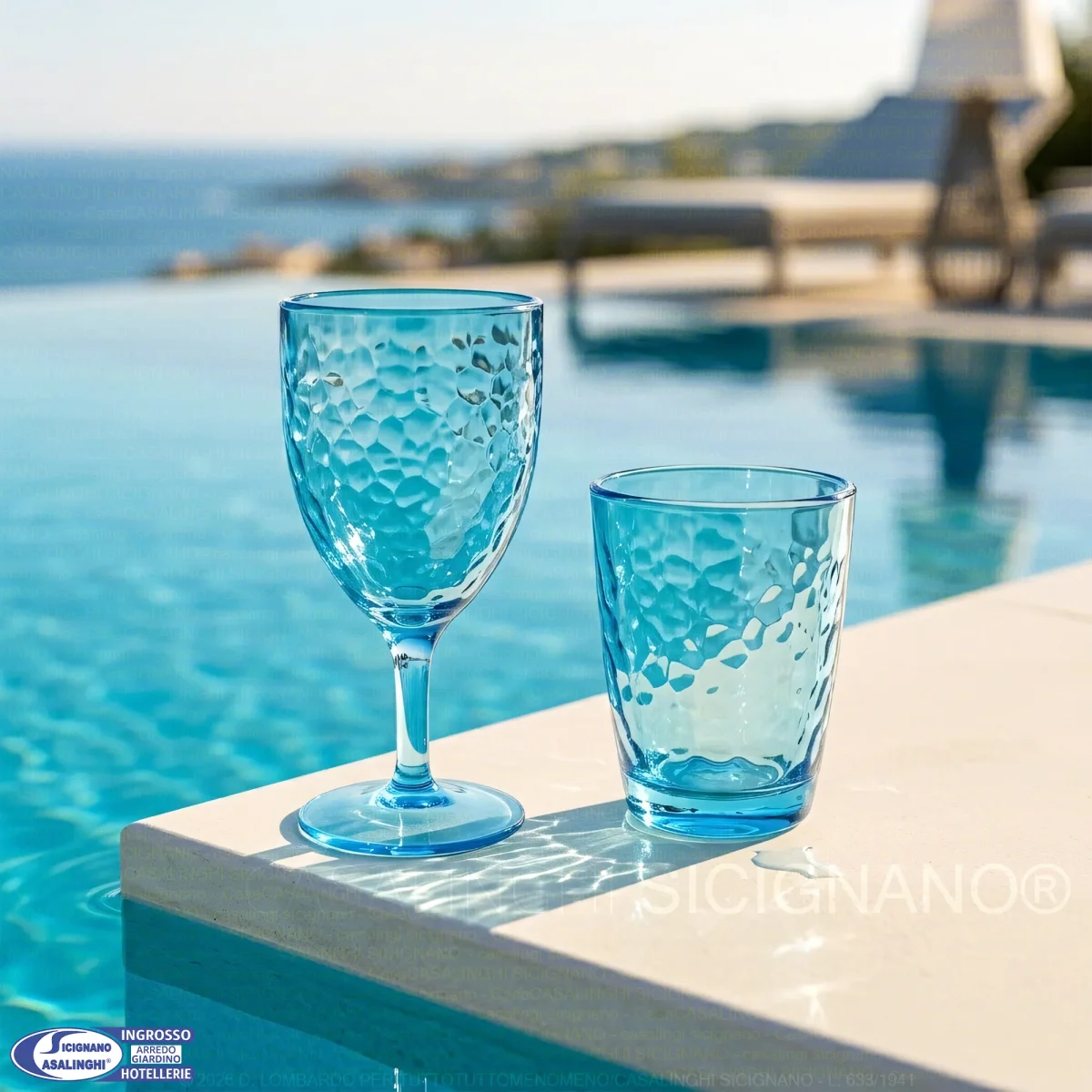 Bicchiere Tumbler Effetto Vetro Martellato in Acrilico Infrangibile (400ml) - immagine 8