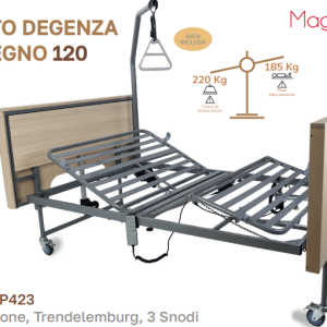 Letto ortopedico elettrico MP423 Moretti – Comfort extra da 120 cm