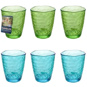 Bicchiere Tumbler Effetto Vetro Martellato in Acrilico Infrangibile (400ml)